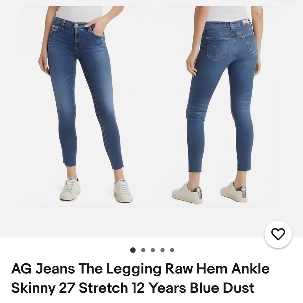 AG Jeans the legging raw hem ankle in super skinny